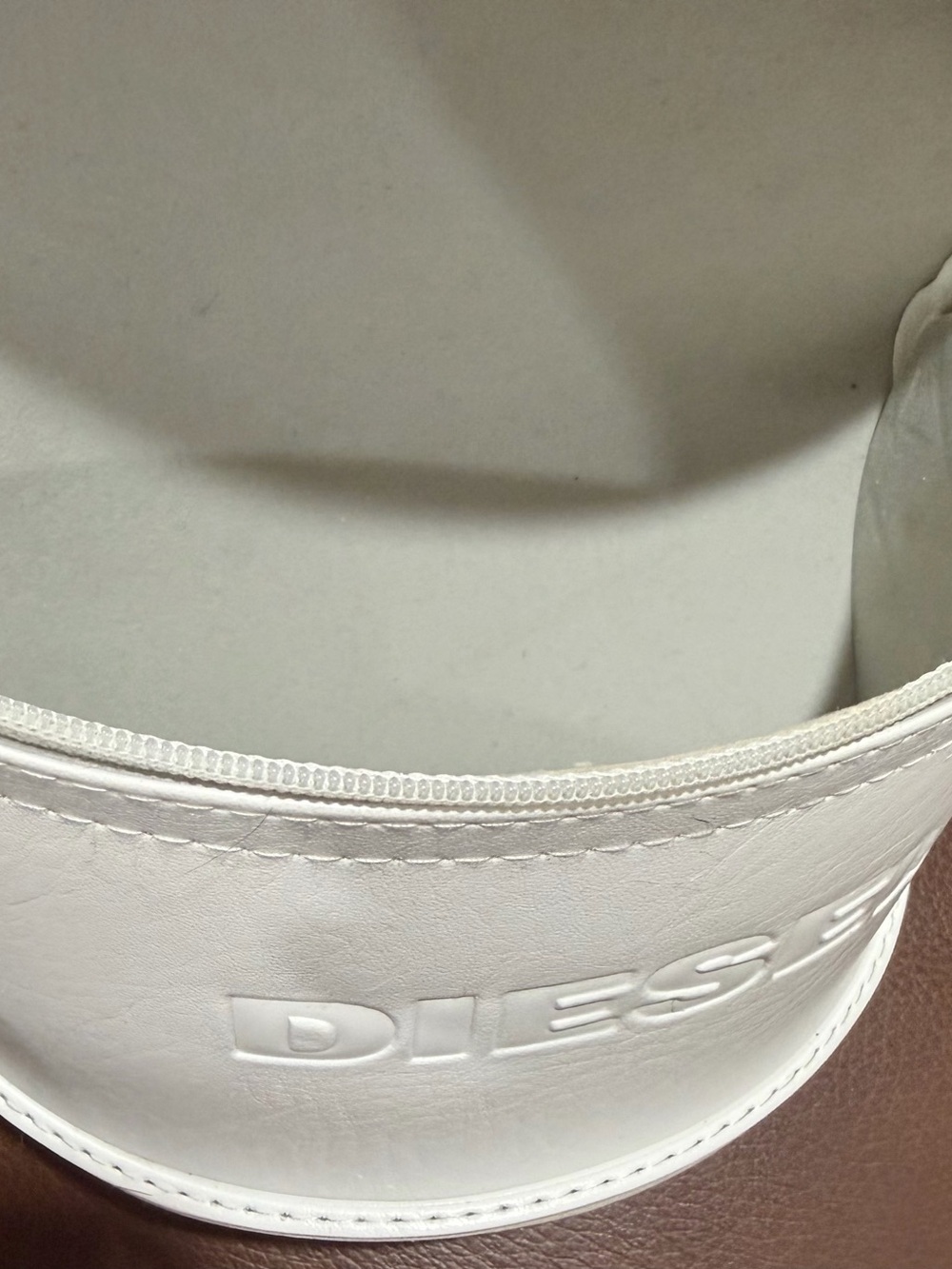 Diesel White Embossed Cosmetic Pouch - Picture 3 of 3
